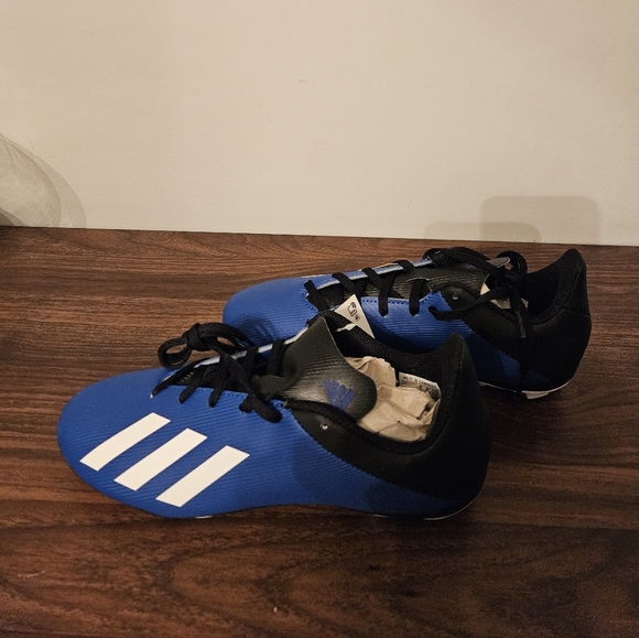 Adidas Big Kid Size 5.5  X 19.4 FXG Soccer Cleats Blue/White EF1615 NWB - Picture 3 of 11